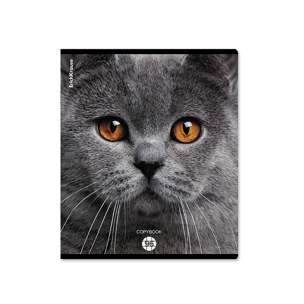 Тетрадь 96 листов в клетку "Cats", матовая ламинация  ErichKrause _MIX-PACK