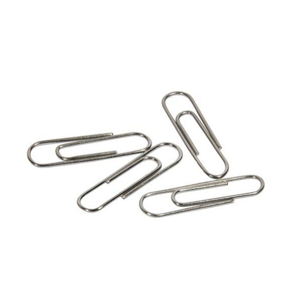 Скрепки 28 мм никелированные 100 шт