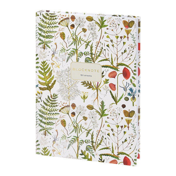 Блокнот-престиж А4 160 л. "FLORA.ЛУГОВЫЕ ТРАВЫ"
