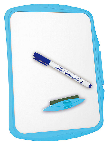 Набор KEYROAD: белая маркерная доска 29X20.5X0.4см, маркер, губка, ассорти, европодвес