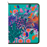 Папка для тетрадей на молнии пластиковая ErichKrause Tropical, A4+