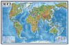 Карта Мира Физическая, 1:29М 101х66 см., с ламинацией в тубусе, интерактивная