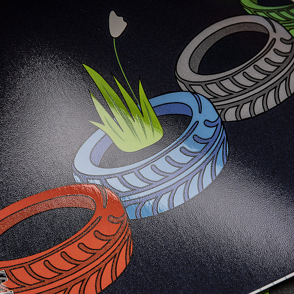 Тетрадь 48 л. кл. на гребне "За окном" выб лак 4 диз.в блоке