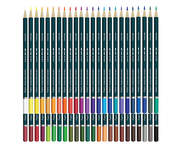 Карандаши акварельные 48 цв. "VISTA-ARTISTA" "Gallery" VGWP-48 заточенный  