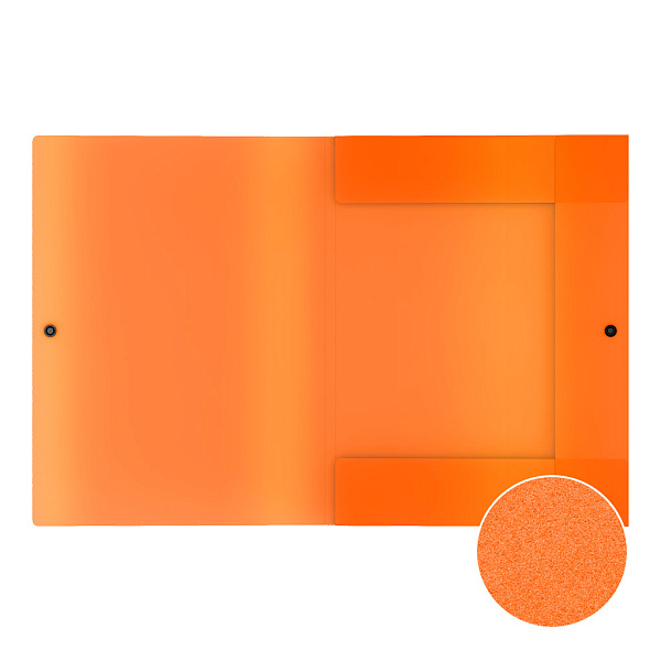 Папка на кнопке пластиковая  ErichKrause® Matt Neon, с 3 клапанами, 8мм, A4, ассорти (в пакете по 4 шт.)