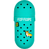 Пенал "deVENTE. Flip Flops" 20x8x4 см, фигурный, EVA, с крышкой и ручкой, с отверстиями для значков, бирюзовый