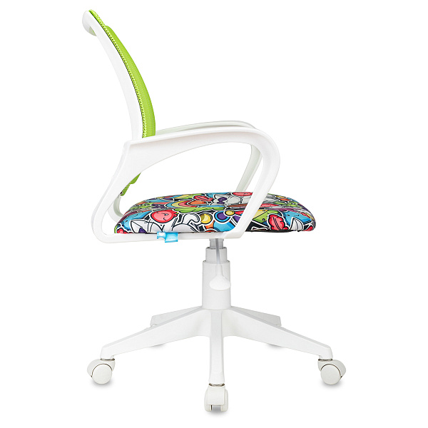 Кресло детское Helmi HL-K95 R (W695) "Airy", сетка, ткань, пиастра, пластик белый