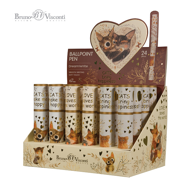 Ручка шариковая "DreamWrite. Сказочный день"  d 0.7 мм, Синие чернила, 3 вида   