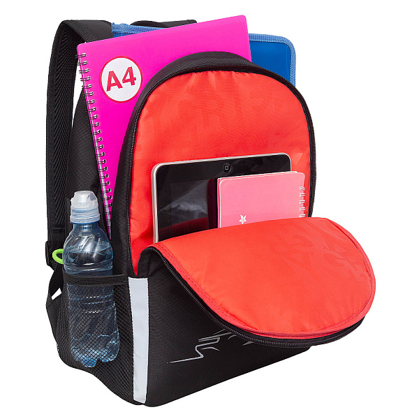 Рюкзак школьный (/1 черный-красный)