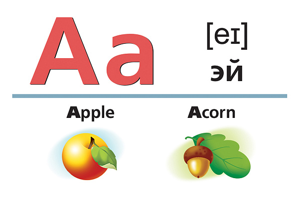 ИГРА Развивающая 64 карточки А5 "Английский алфавит и числа" 80х120мм в коробке