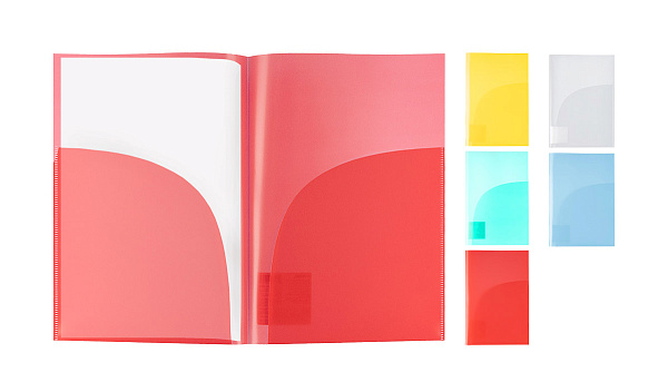 Папка - уголок А4 (2 кармана) "Expert Complete" Premier 180 мкм волокно прозрачный new