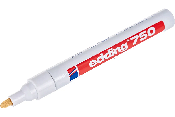 Маркер перм. лаковый  2-4 мм белый E-750/49