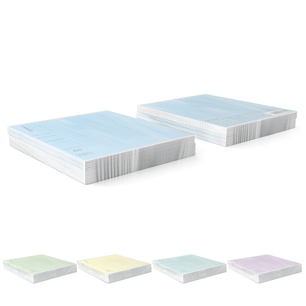 Тетрадь 48 листов в линию пластиковая обложка ErichKrause Классика CoverPrо glossy, А5+, на скобе  MIX-PACK