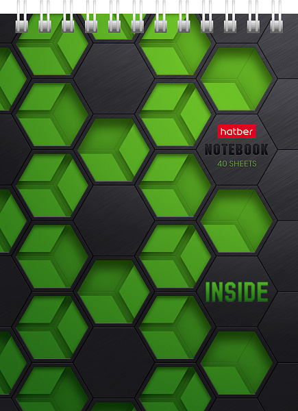 Блокнот А6 40 л. кл. на гребне "INSIDE"