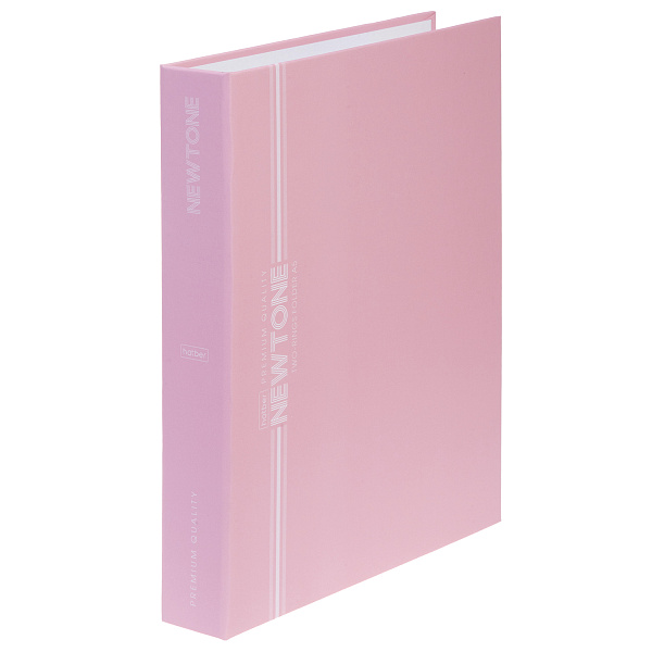 Тетрадь на кольцах А5 80 листов в клетку  "НЬЮТОН ПАСТЕЛЬ" Розовый кварц  80г/кв.м Обл. мел.картон Софт тач  ламинация СОФТ ТАЧ в индив.упак.