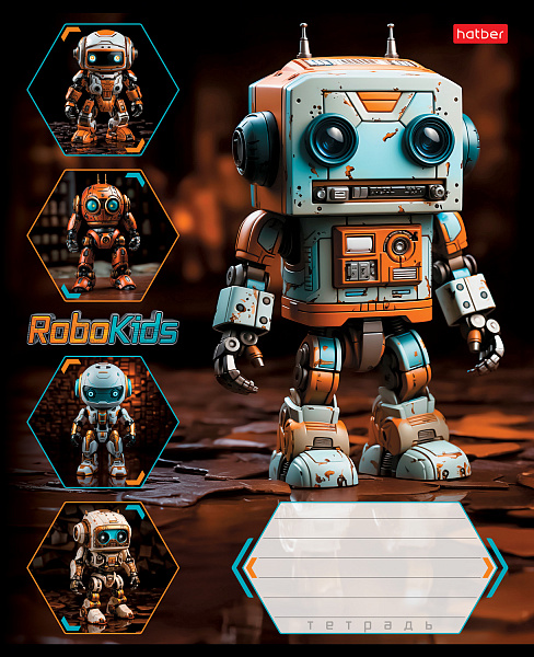 Тетрадь 18 листов в клетку "Для мальчиков" 65г/кв.м, скругленные углы, микс 5 видов