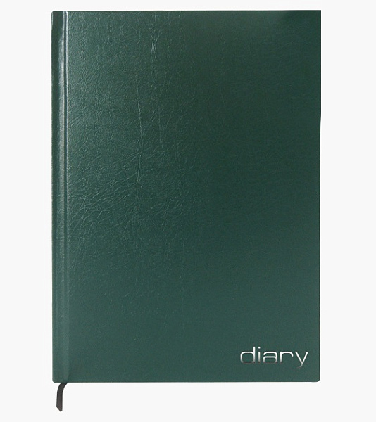 Ежедневник недатированный "Attomex" A5 (140x210 мм) 320 стр, офсет 60 г/м², твердая обложка из бумвинила, тиснение фольгой, темно-зеленый