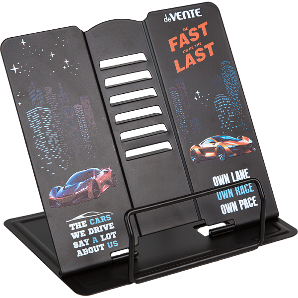 Подставка для книг метал. 20x19 см "deVENTE. Fast Or Last" окрашенная, вес 430 г, с противоскользящими ножками, с полноцветным рисунком, в пластиковом пакете с европодвесом