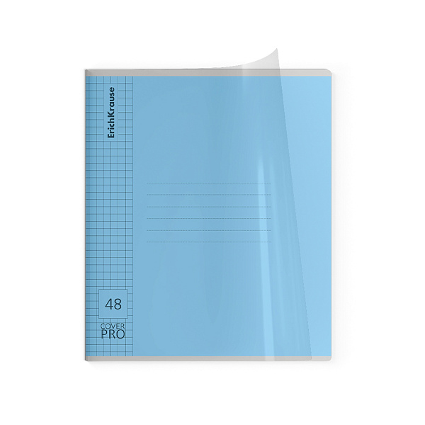 Тетрадь 48 листов в клетку с пластиковой обложкой на скобе ErichKrause Классика CoverPrо glossy, А5+, MIX-PACK