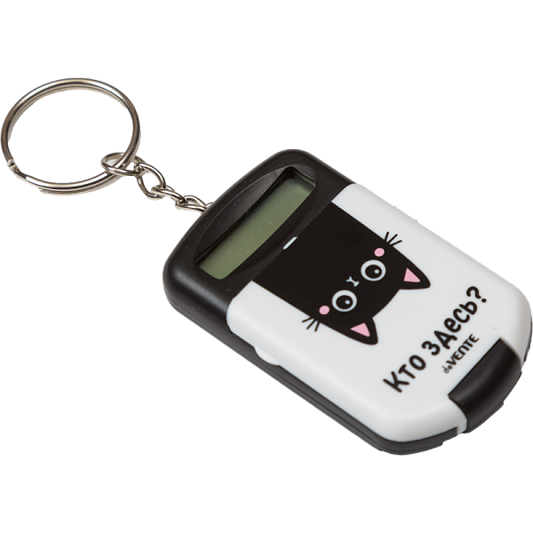 Калькулятор-брелок "deVENTE. Кто здесь?" 37x64x12 мм, 8 разр., автоматическое вычисление квадратного корня, процентов, с рисунком, в блистере с подвесом