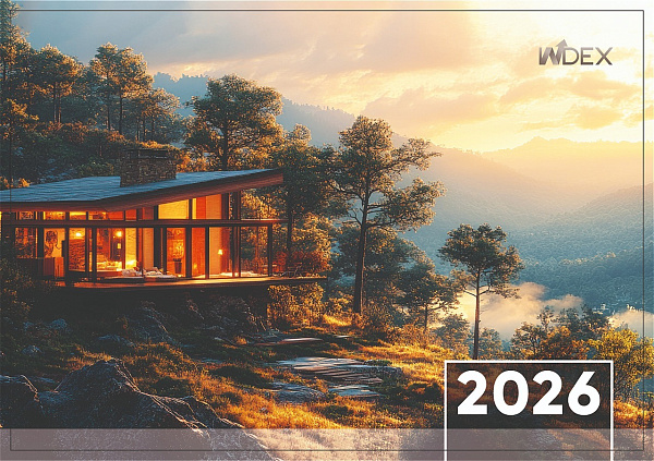 Календарь 2026г 3х-блоч. 295*660 мм INDEX Пейзаж, на 3-х пружинах, складной с курсором,пикколо