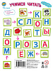Умные кубики  в поддончике. 12 штук. Учимся читать (new)