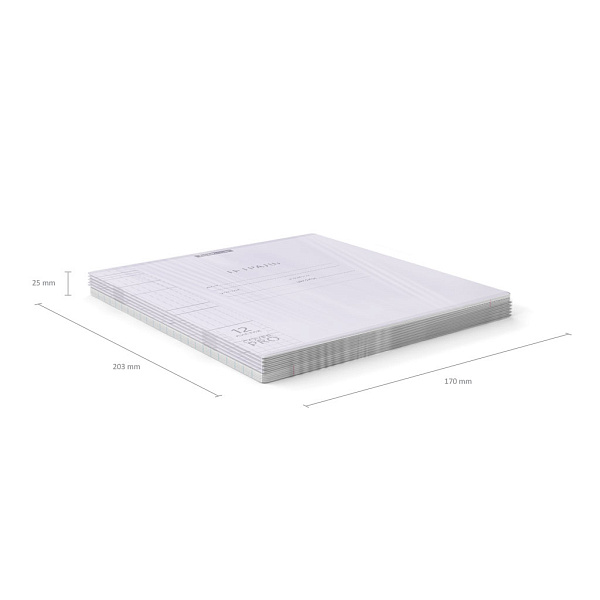 Тетрадь 12 листов в клетку пластиковая обложка ErichKrause Классика CoverPrо Pastel fizzy, сиреневый, A5+, на скобе 