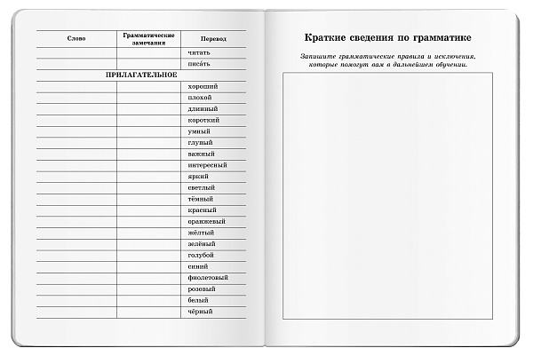 Тетрадь для записи иностранных слов А5 32 листа, "Цвет настроения-жёлтый"