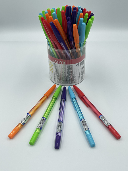 Ручка шариковая d=0,5 мм "Crocus", полупрозрачный флуоресцентный корпус, ароматизированные синие чернила, сменный стержень, индивидуальная маркировка, цвета корпуса ассорти, в пластиковой тубе, синяя