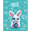 Дневник "deVENTE. Little Rabbit" универсальный блок, 48 листов, белая бумага 80 г/м², печать в 1 краску, твердая обложка из искусственной кожи с поролоном, цветная печать, отстрочка, цветной форзац, 1 ляссе