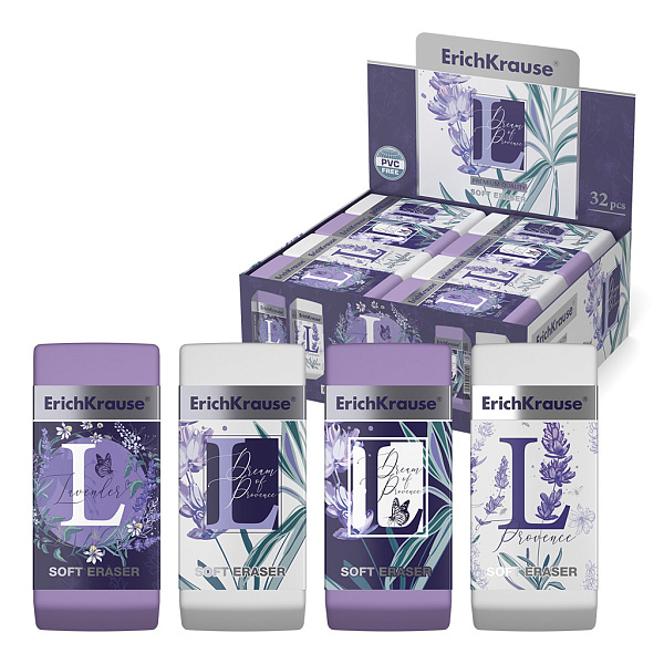 Ластик ErichKrause Lavender (в коробке)