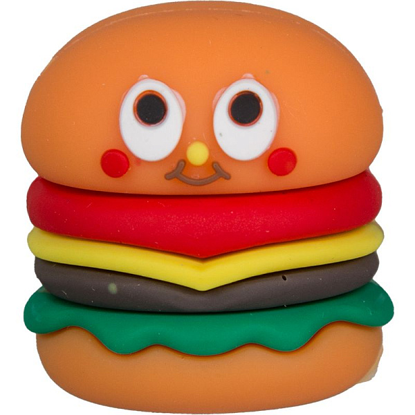 Точилка 1 отв. "deVENTE. Hamburger" 31x31x34 мм, пластиковая с покрытием Soft Touch, каждая в индивидуальном пакете с с индивидуальной маркировкой