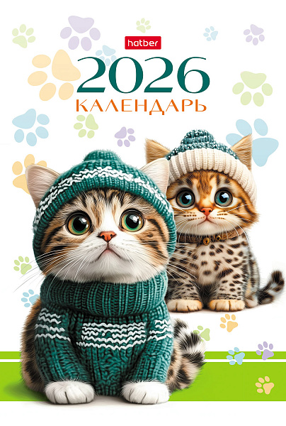 Календарь 2026 ДОМИК настольный "Мур-Мур" 105х160мм бум. Мелованная на гребне Стандарт
