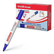 Маркер для доски ErichKrause® W-170, цвет чернил синий (в коробке )