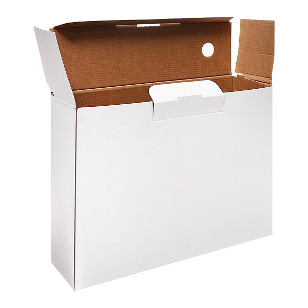 Короб архивный с клапаном А4, 150 мм, микрогофрокартон, до 1400 листов, белый, 250x150x315 мм