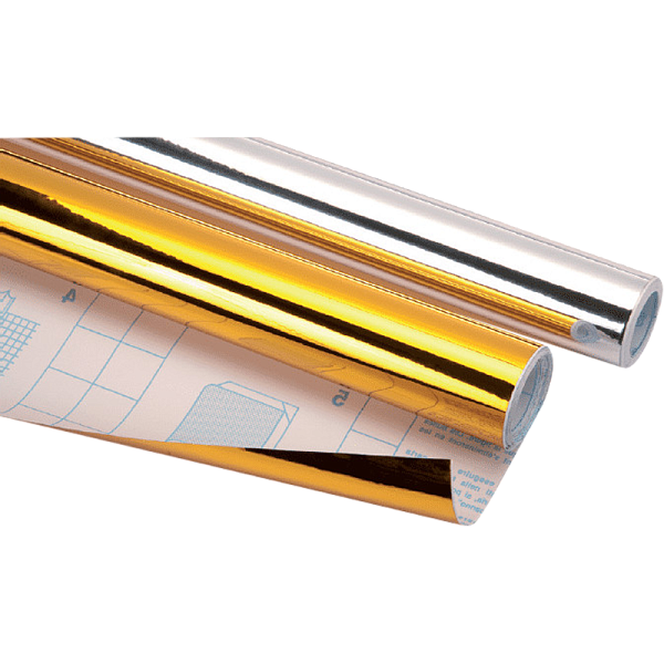 Пленка самоклеящаяся металлизированная "deVENTE" 45x300 см, серебристая, BOPP с алюминиевым напылением 30 мкм, в рулоне