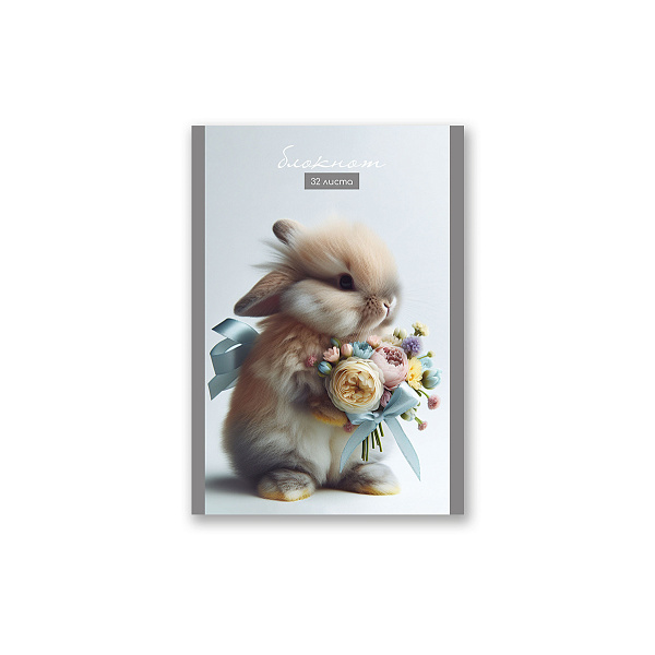 Блокнот А6 32 л. кл. "Зайка моя" на скобе, 01727  "Светоч"