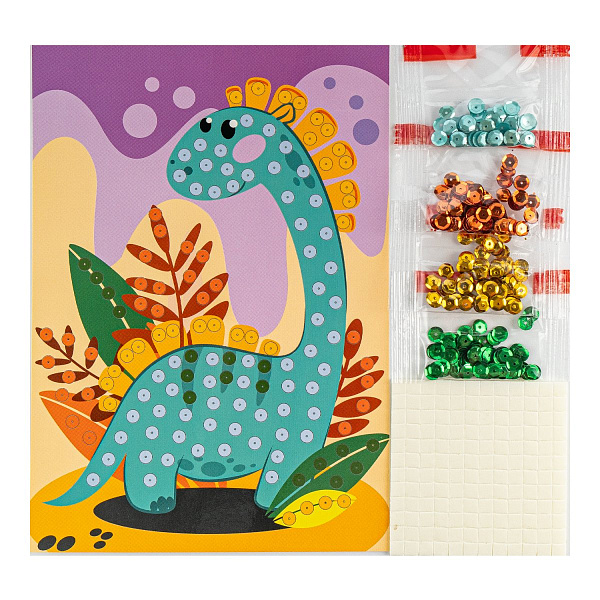 Картина из пайеток "Динозаврик"