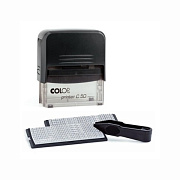 Самонаборный штамп  8 строк (6 с рамкой), 2 кассы