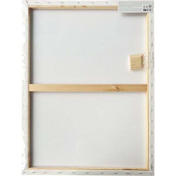 Холст на подрамнике 50x70 см грунтованный "deVENTE. ARTISTIC STUDIO" 100% хлопок 280 г/м², мелкое зерно, цвет белый, набор клиньев, термоусадочная пленка