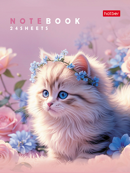 Записная книжка А6 24 л. кл. "Маленькие ушки" 100х136мм глянц. ламин. на скобе 10 диз. в блоке