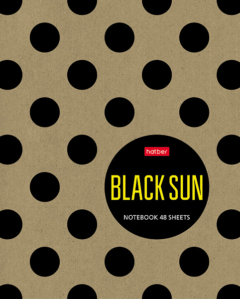Тетрадь 48 л. кл. КРАФТ "Black dot"  65г/кв.м 5 диз.в блоке скругл.углы