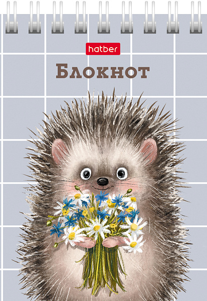 Блокнот А7 40 л. кл. на гребне "Хорошо быть ёжиком"  65г/кв.м Обл. мел.картон