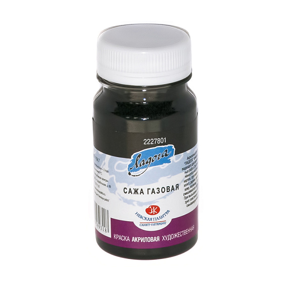 Акрил 100 мл Ладога Сажа газовая 