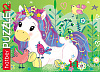 Пазлы 12 эл. MAXI А5 175х130мм 4 дизайна "Пони_Единорожки"