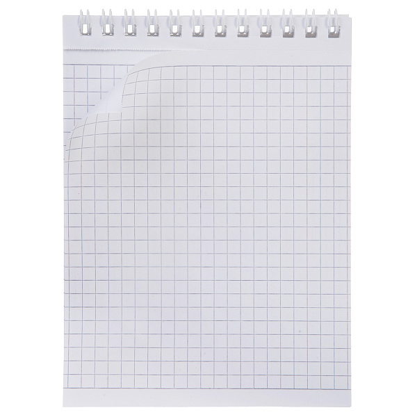 Блокнот А6 40 листов клетка на гребне Бумвинил METALLIC Черный