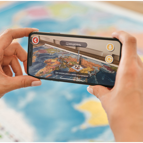 Карта Мира Политическая, 1:32М 101х70 см., интерактивная