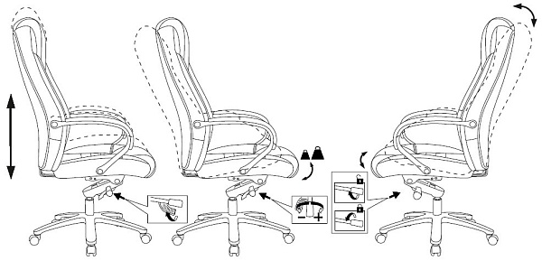 Кресло руководителя Бюрократ T-9923SL черный кожа крестов. металл хром T-9923SL/BLACK