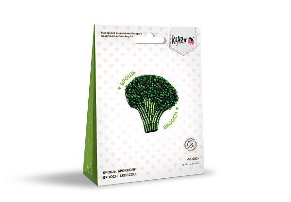 Набор для вышивания "Klart"  "Брошь. Брокколи" 5.5  х 5.5  см