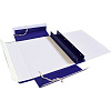 Папка архивная для переплета "deVENTE" A4 бумвинил, частичная оклейка, 50мм, с гребешками, 4 завязки, складная, синяя